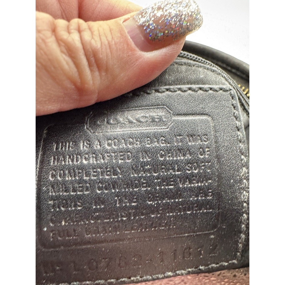 COACH Ergo Leather Tote Bag Black Grained Leather Handbag Authentic GC PT3 - Picture 8 of 9
